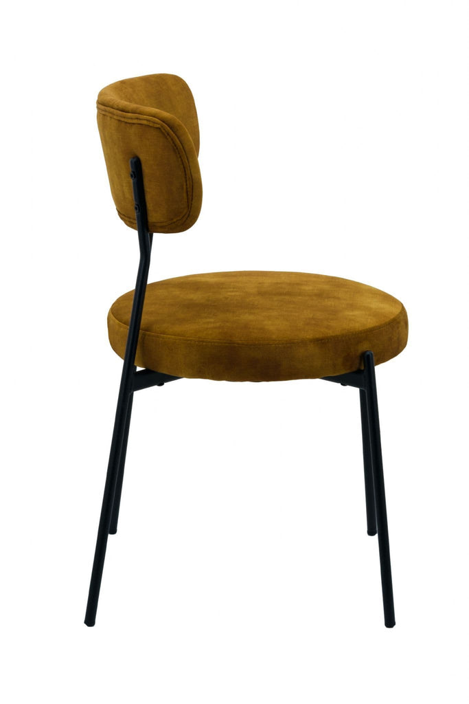 x2 Stackable Glenn Velvet Dining Chairs - Dendo Design