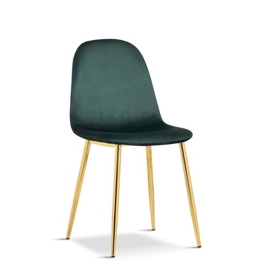 x4 AMES Velvet Upholstered Dining Chair - Dendo Design