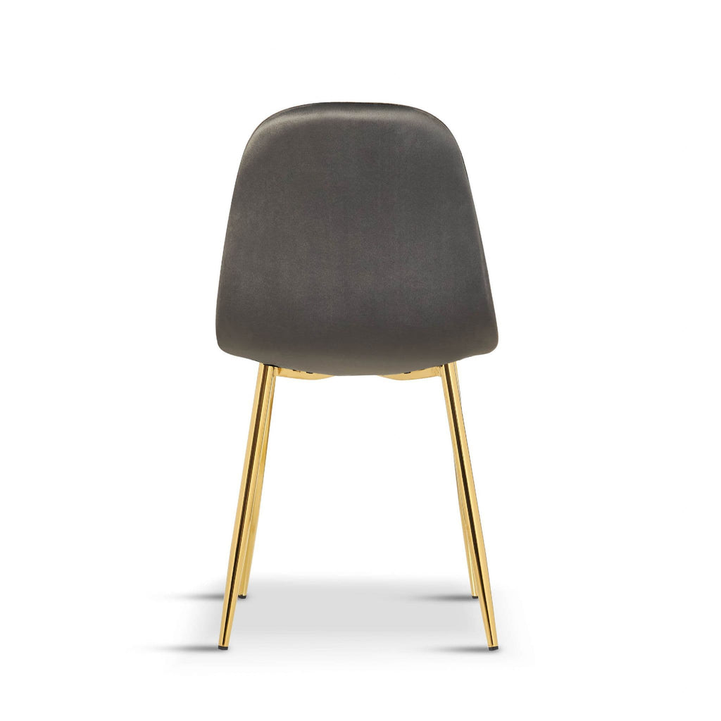 x4 AMES Velvet Upholstered Dining Chair - Dendo Design