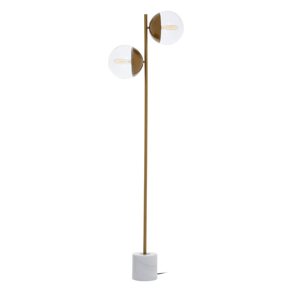 Revel Two Light Gold Finish Floor Lamp - Dendo Design