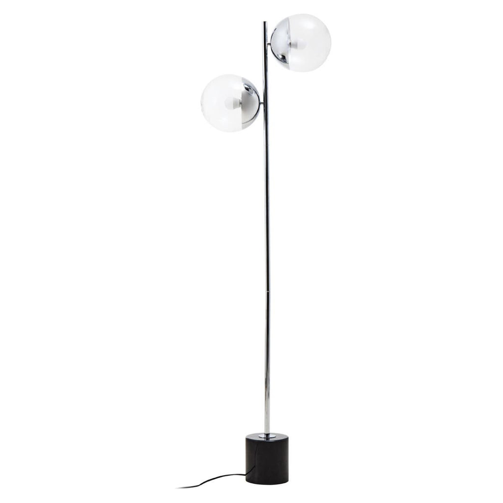 Revel Silver Finish Metal Floor Lamp - Dendo Design