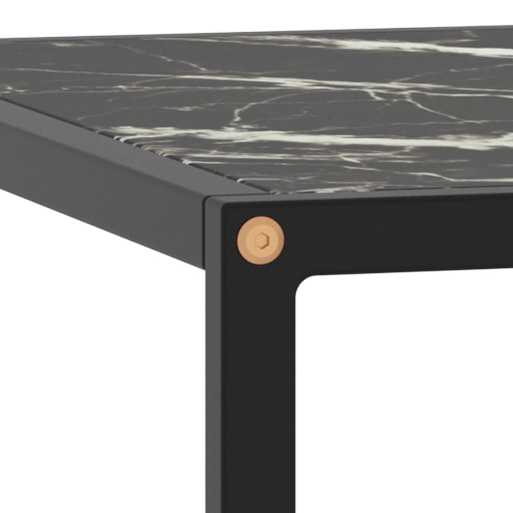 Coffee Table with Marble Glass 60x60x35 cm & 80x80x35 cm - Dendo Design
